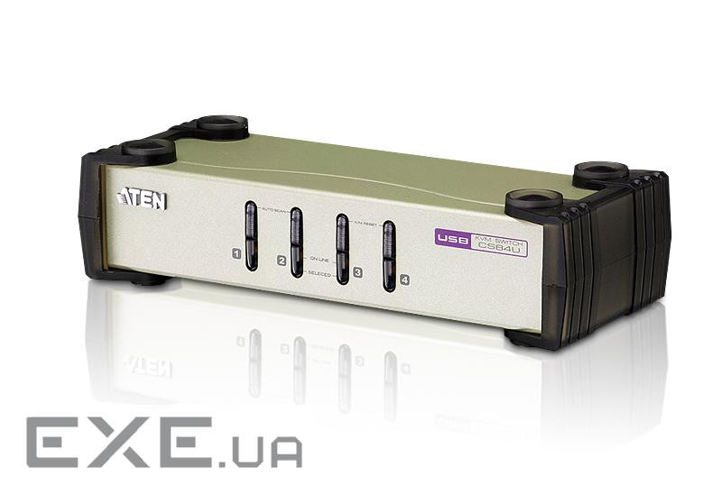 4-портовий KVM-комутатор PS / 2-USB, кабелі в комплекті (CS84U-AT)
