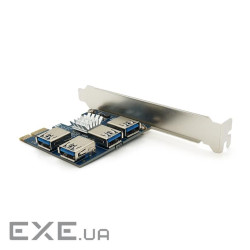 Контролер PCI-Е => USB 3.0, 4 порти, 5Gbps, OEM (YT=C-PCI-Е=>4*USB3.0 (YT=C-PCI-Е=>4*USB3.0)