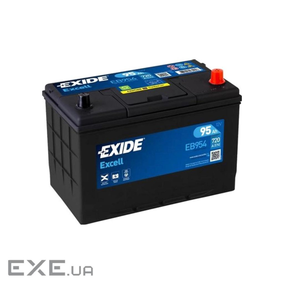 Акумулятор автомобільний EXIDE EXCELL 95Ah ASIA Ев (-/+) (760EN) (EB954)