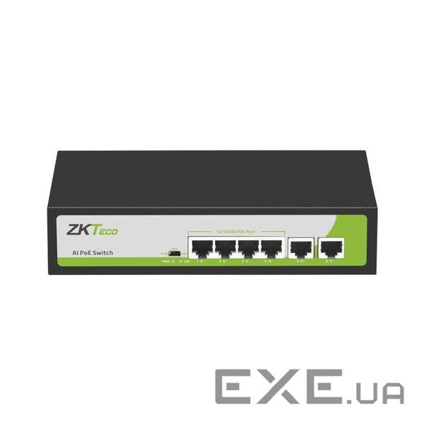 PoE-комутатор ZKTeco ZK-PoE42N-55W з 4 портами PoE