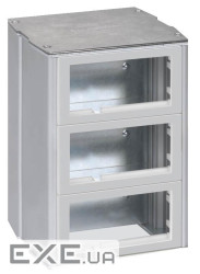 Розеточный центр (мини-башня) на 12 модулей 45х45 мм, металл (KT1200/8)
