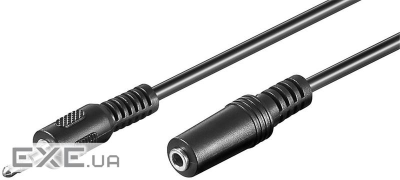 Кабель аудіо-подовжувач Jack 3.5mm 3pin M/F 10.0m,Round Nickel D=4.0mm AUX,чорний (75.05.0935 10м) )