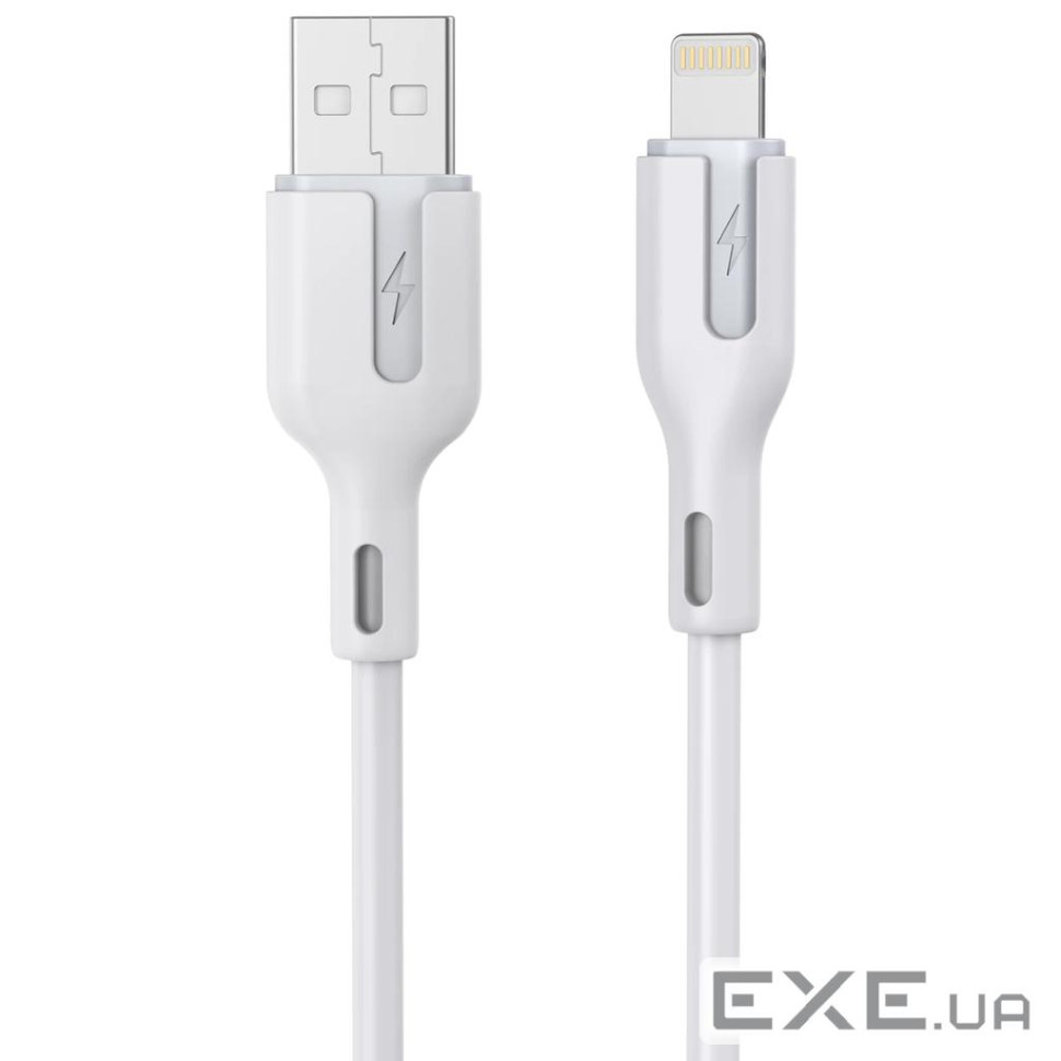 Кабель USB AM-Lightning M, 1.0 м, 2.4A, білий Choetech (XAL-0003-WH-V2)