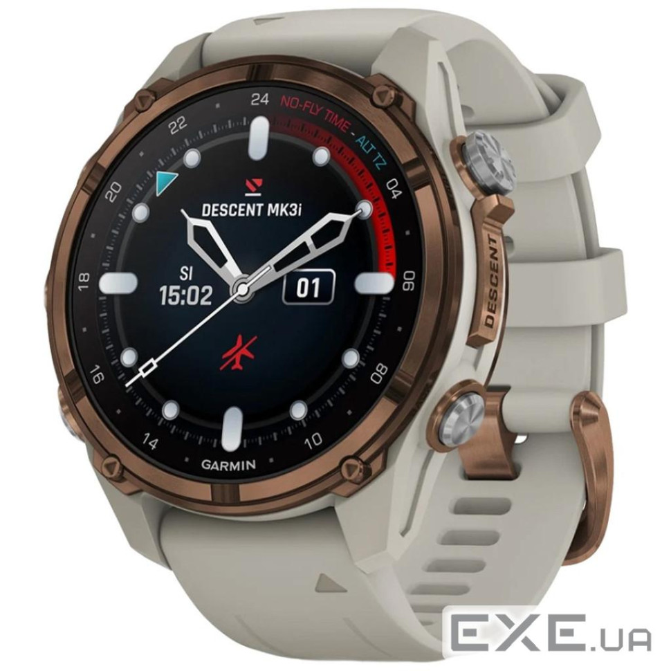 Смарт-годинник Garmin Descent Mk3i, 43mm, SKF12 PVD Ti/Fr Gry, Dive Computer, GPS дай (010-02753-14)