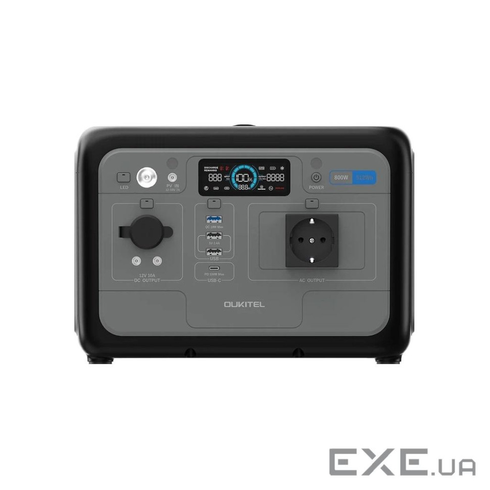 Зарядна станція Oukitel Р800 800Вт (512Вт/г) LiFePo4 UPS, MPPT, PD100 Вт
