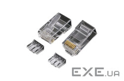 Конектор OK-net RJ-45 Кат.6 UTP 50U з вставкою упаковка 100 шт. ціна вказана за шт. (OK-J200)