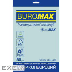 Папір Buromax А4, 80g, PASTEL blue, 20sh, EUROMAX (BM.2721220E-14)