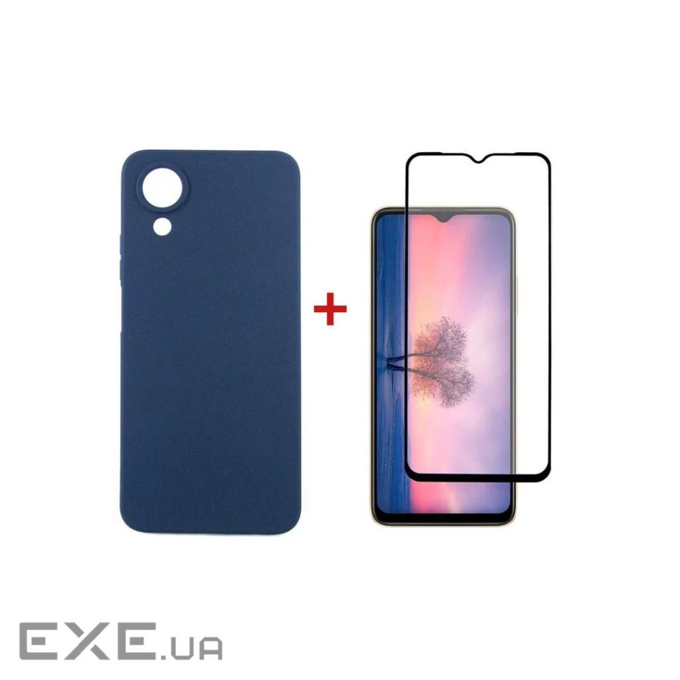 Чохол до мобільного телефона Dengos Kit for OPPO A17K case + glass (Blue) (DG-KM-02)