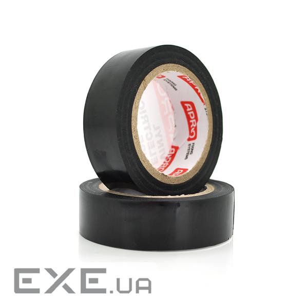 Ізолента APRO 0,14мм * 17мм * 25м (чорна), діапазон робочих температур: від - (0,14мм*17мм*25м) )