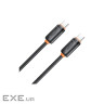 Дата кабель USB-C to USB-C 1.0m 60w black XO (NB-Q302B-CC.black)