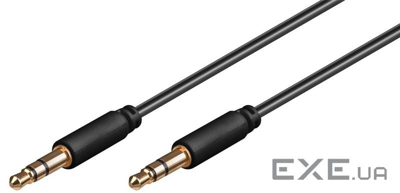 Кабель Goobay аудіо-сигнальний Jack 3.5mm 3pin M/M 3.0m,Shielded AWG28 D=2.6mm AUX Cu (75.06.9108-1)