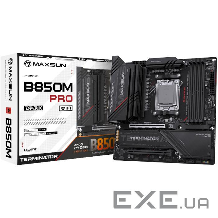 Материнська плата MAXSUN Terminator B850M Pro Dark WiFi (MS-Terminator B850M PRO DARK WIFI)