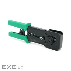 Інструмент Voltronic VegGieg V-E113, для обтиску RJ-45 (8P8C) та RJ-12/11 (6P6C), 4P4C, чорний/зелен