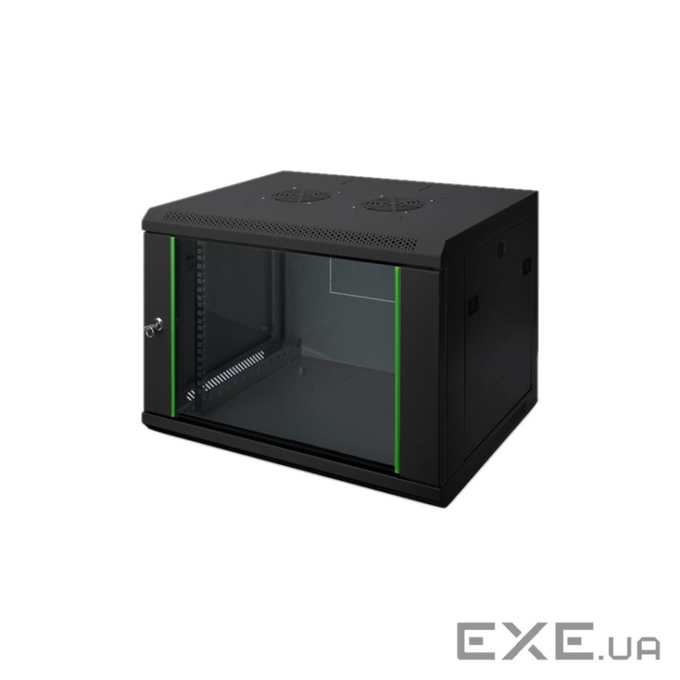 Шафа настінна Digitus Wall Mounting Dynamic Basic 19" 9U 600x450, RAL 9005 (DN-1909-U-EC-SW)