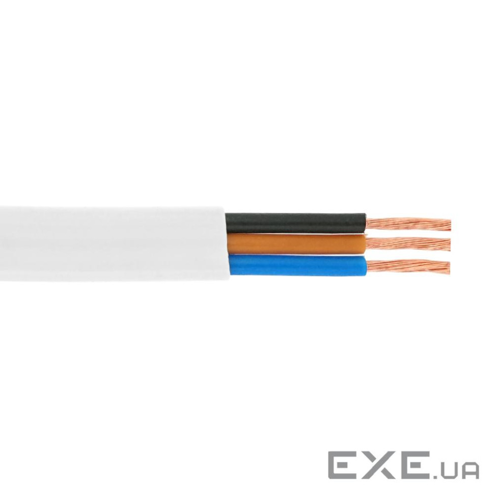Кабель Одескабель 03VVH2-F 3G1,5 білий, бухта 100м (5136126шв)