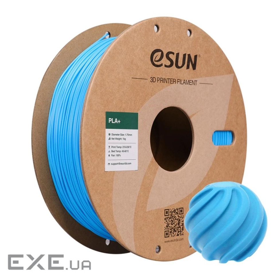 Пластик для 3D-принтера eSUN PLA+ P1.75мм, 1кг, blue space (PLA+P175SU1)