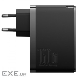 Мережевий зарядний пристрій Baseus GaN5 Pro Digital Fast Charger 2C+U 160W EU Clus (P10110825113-00)