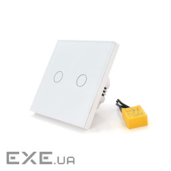 WiFi сенсорний вимикач SCRIOR, 2-канальний, настінний (03949) (03949)