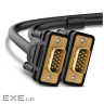 Кабель VGA (M) - VGA (M), 1 м, Black, Ugreen VG101 (11673) (11673_VG101)