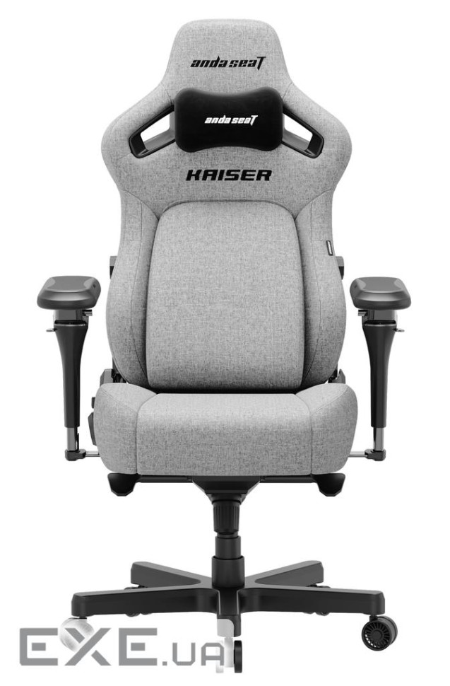 Крісло ігрове Anda Seat Kaiser 4 V2 Fabric Size XL Ash Grey (AD12YDDC-XLL-20-G-CF-03)