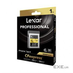 Lexar Flash Memory LCXEXPR001T-RNENG 1TB Professional CFexpress Type B Card GOLD Series Retail