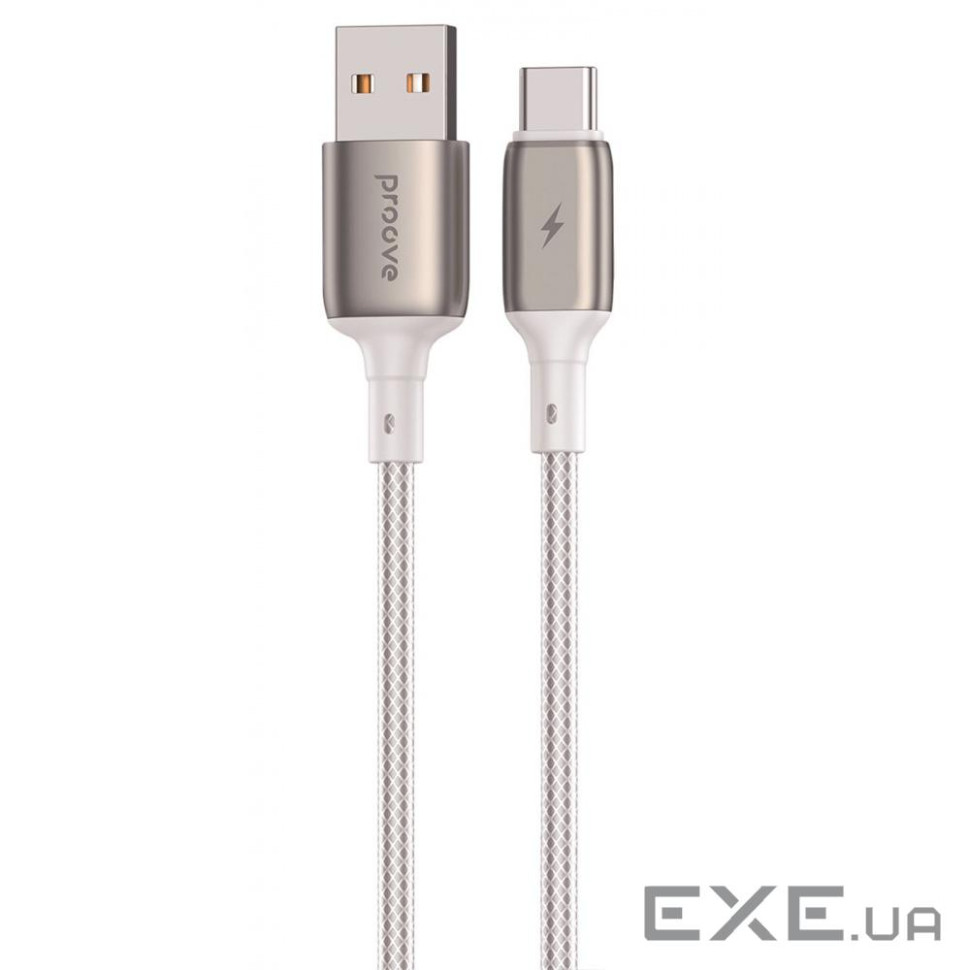 Кабель Proove Dense Metal USB to Type-C 3A (2m) white (CCDM20001222)