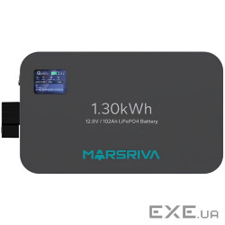 Акумуляторна батарея Marsriva LiFePO4, 12.8V/102Ah , 1.30kWh, настінне кріплення (MR-LFP12-100-WMD)