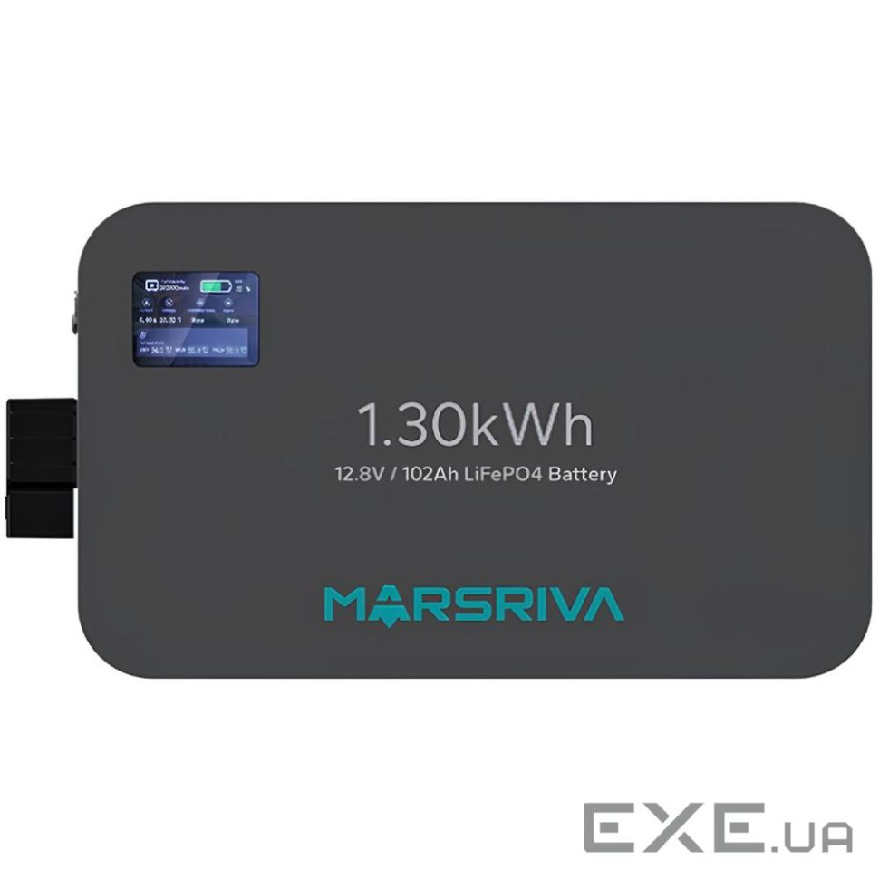 Акумуляторна батарея Marsriva LiFePO4, 12.8V/102Ah , 1.30kWh, настінне кріплення (MR-LFP12-100-WMD)