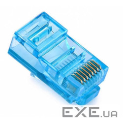 Конектор RJ45 cat.5e UTP 8P8C Blue 100 шт Merlion (05355)