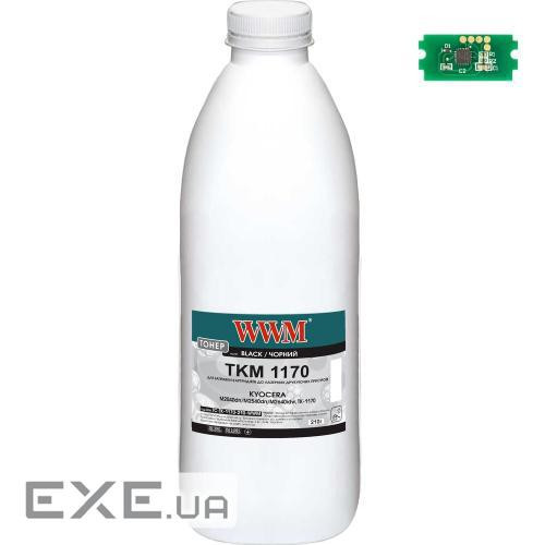 Тонер KYOCERA TK-1170 210г Black + chip WWM (TC-TK-1170-210-WWM)