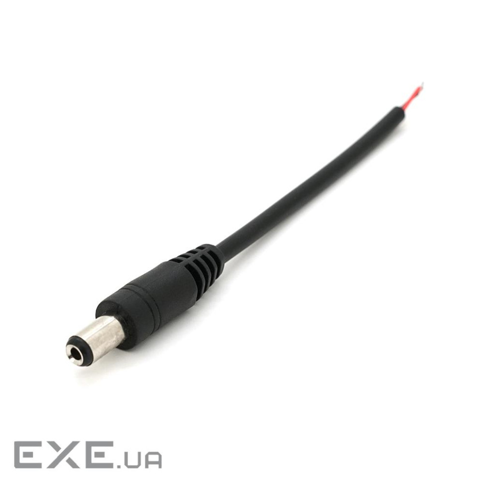 Роз'єм живлення DC-M (D 5,5x2,5мм) 10см black plug OEM Q1000 (YT-DC-M-10)