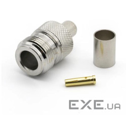 Роз&apos,єм N Type Female під обтиск на кабель RG6 / RG5 / LMR-300 / RG304 / 5D-FB / РК-75 (YT42113)
