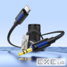 Аудіокабель BOROFONE BL20 True sound silicone digital audio conversion cable Type-C (6941991114410)