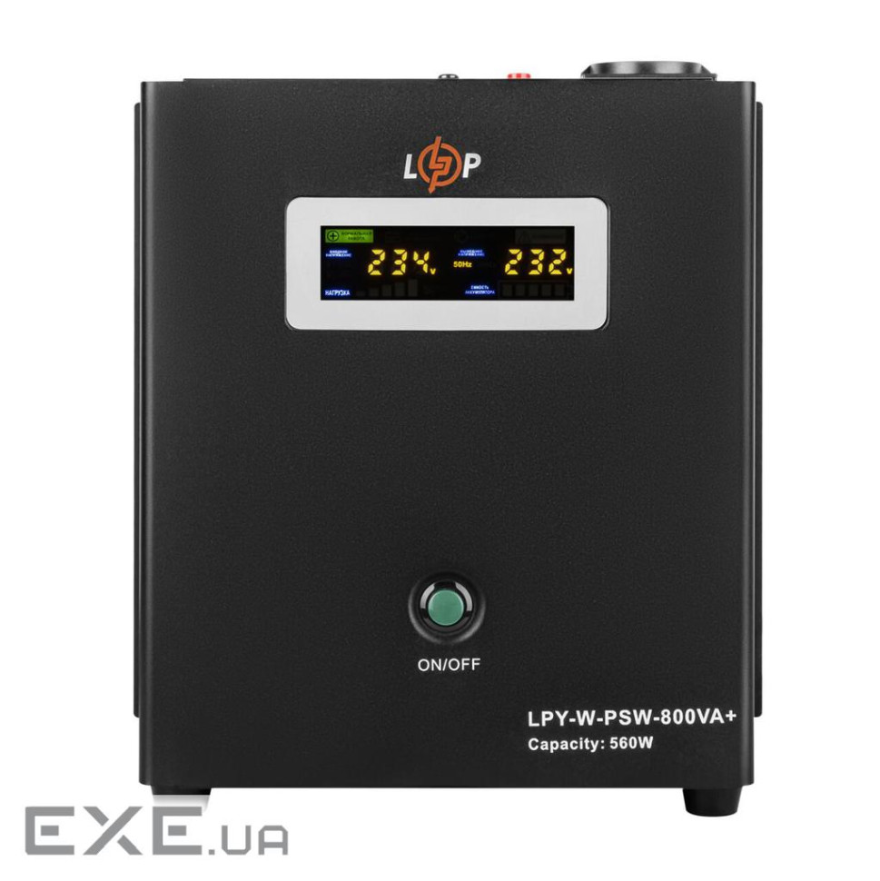 Джерело безперебійного живлення LogicPower LPY-W - PSW-800VA+, 5А/10А (4143)