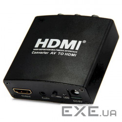 Конвертер POWERPLANT Composite AV - HDMI Black (CA911479)