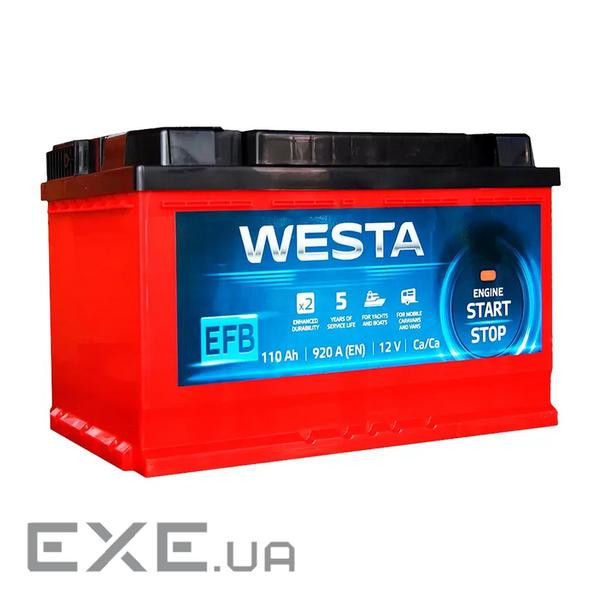 Акумулятор автомобільний Westa 6CT-110 А (0) RED EFB