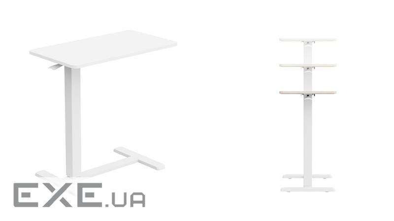 Стіл компактний 2E CE710WW, 710x400мм, регульована висота, білий (2E-CE710WW-MECHANIC)