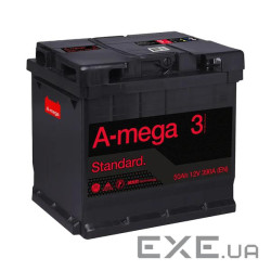 Акумулятор авто Мегатекс A-mega Standard (М3) 6СТ-50-АЗ (прав) ТХП 390 (25345)