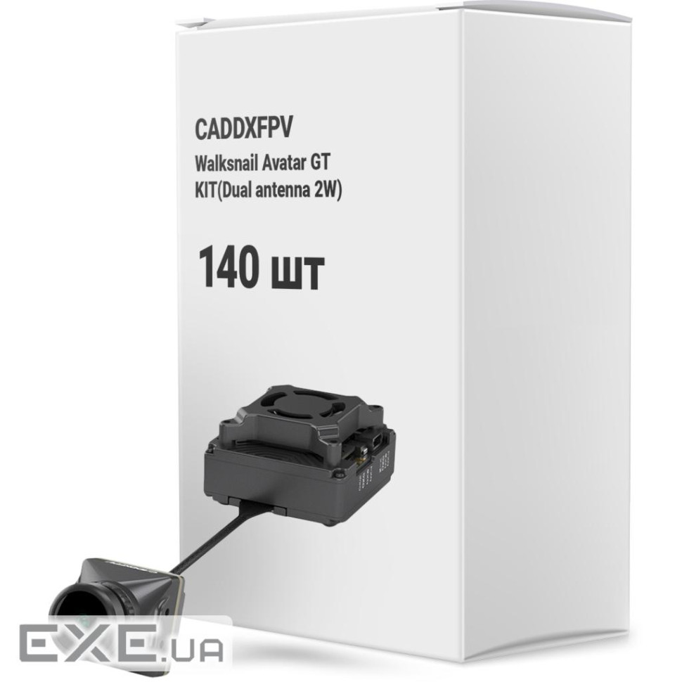 Відеосистема FPV CADDXFPV Walksnail Avatar GT KIT(Dual antenna 2W) упаковка 140 ш (WN12-2W14BBOX140)