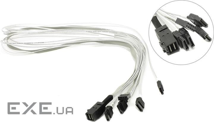 Кабель Adaptec 12Gb/ s mini-SAS HD x4 (SFF-8643) to 4xSATA x1 (ACK-I-HDMSAS-4SATA-SB-0.8M)