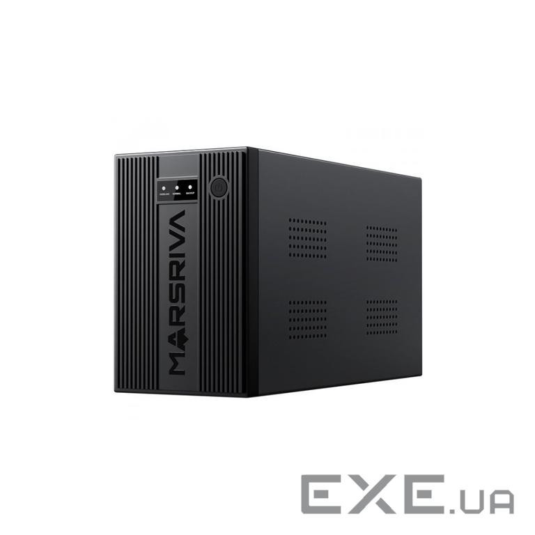 ДБЖ Marsriva MR-UF1000, 1000ВА/600Вт, Line-Interactive, LED version, 3х Schuko, 2*12V/9Ah