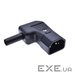 Гніздо FreeEnd-IEC(C14),10A 90ё вліво кутовий конектор,чорний (62.09.8196-1) (62.09.8196-1)