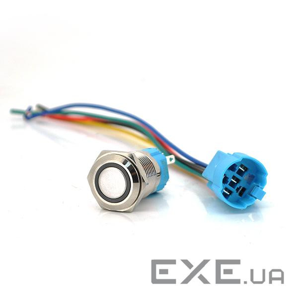 Кнопка без фіксації 3A 220V Blue ціна за штуку (YT-BWF-3A / 220V) (YT-BWF-3A / 220V)