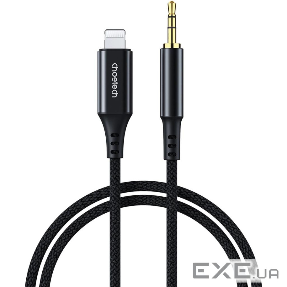 Кабель AUX Lightning - TRS Audio 3.5мм M/M 1м Choetech (AUX009)