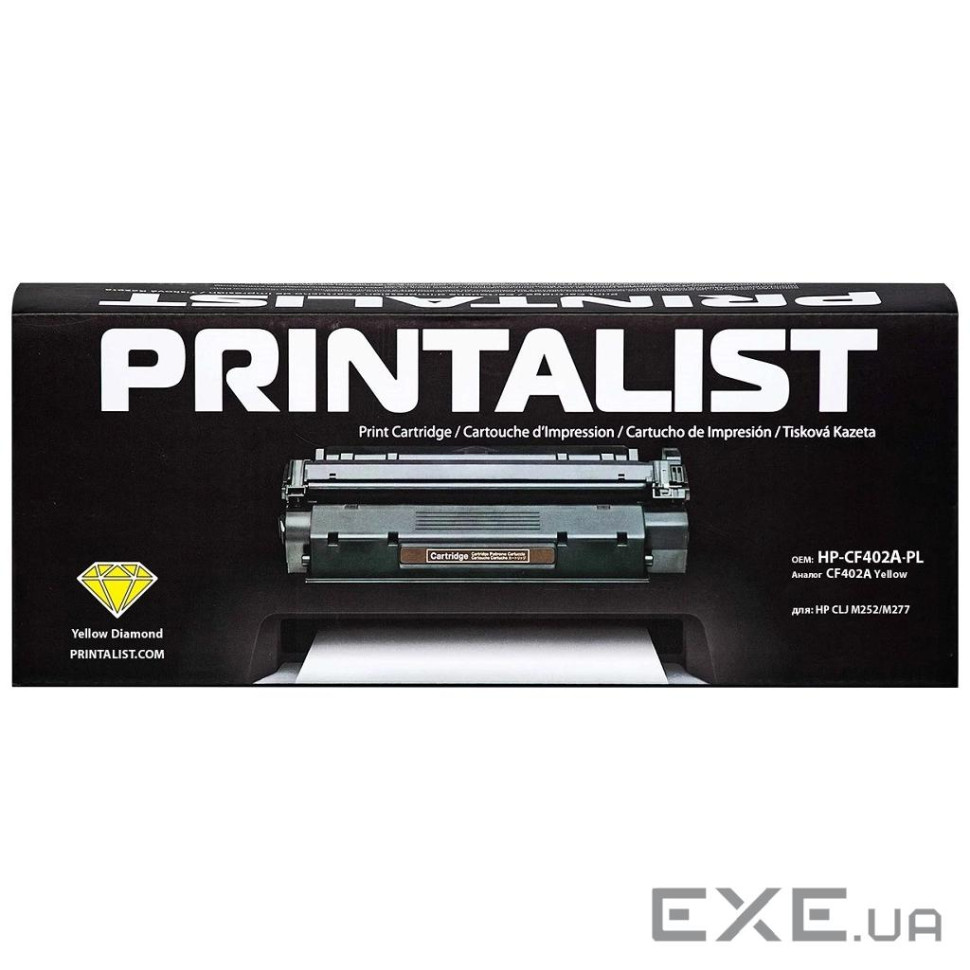 Картридж Printalist HP LJ M252/M277 CF402A Yellow (HP-CF402A-PL)