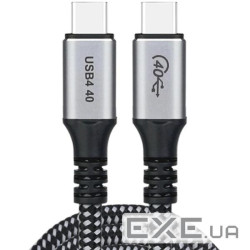 Дата кабель USB-C to USB-C 1.2m USB4.0 Gen3 240W (8K HDR) Choetech (XCC-1040-GY)