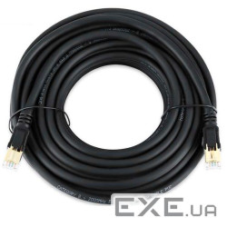 Патч-корд литий VEGGIEG, CCA, SSTP, RJ45, Cat.8, 10m, чорний (PCV-V-E808)