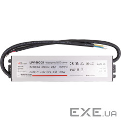Блок питания HiSmart 24V, 8.3A, 200W, IP67 (LPV-200-24)