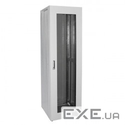 Шафа серверний підлоговий IPCOM 42U 600х600 двері скло (С-42U-06-06-ДС-ПГ -1)