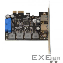 Плата розширення Frime (ECF-PCIEtoUSB006.LP) PCI-E to USB3.0 (2 порти) 3A/порт +19pin NEC720201